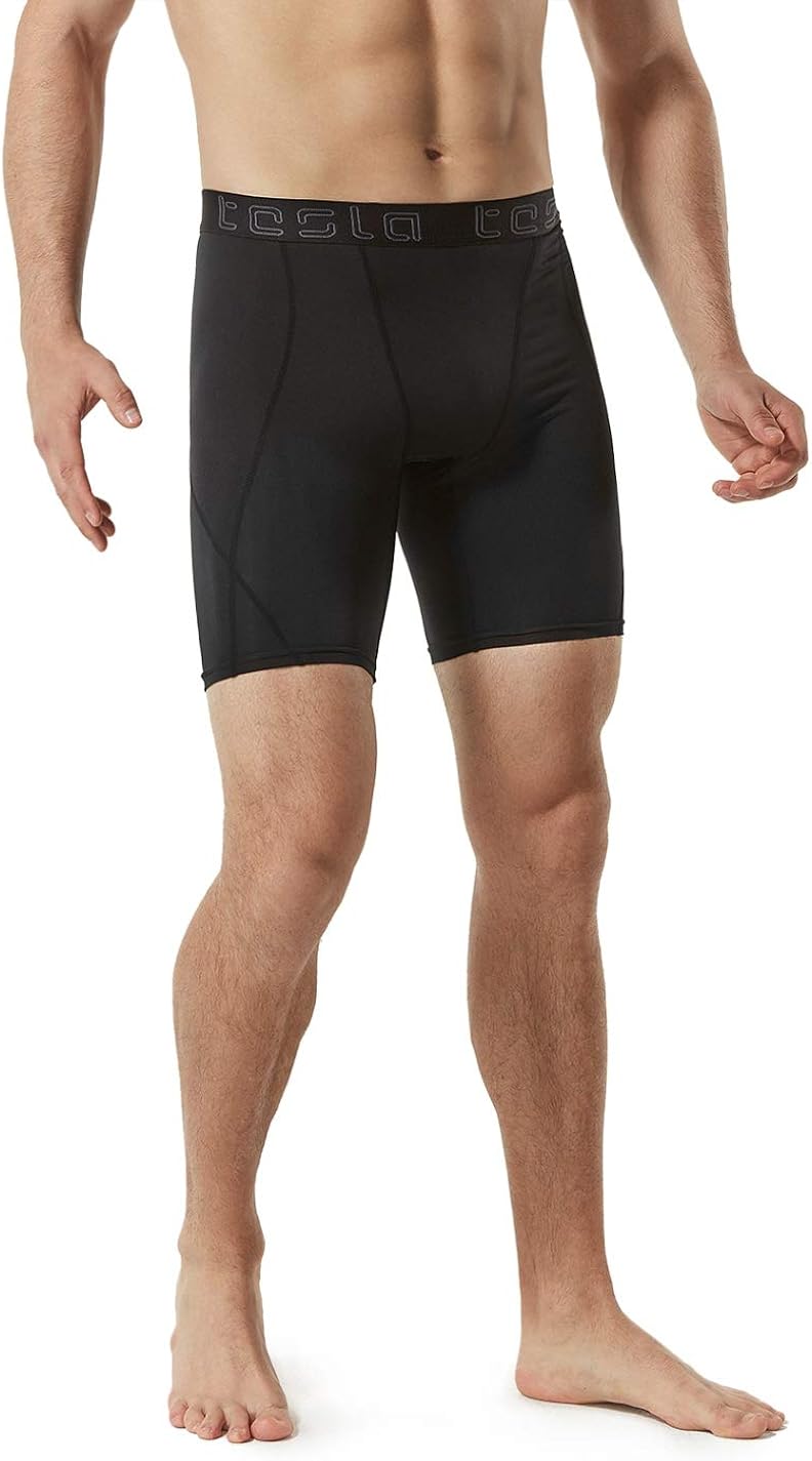 TSLA 1, 2 or 3 Pack Men's Athletic Compression Shorts, Sports Performance Active Cool Dry Running Tights : Clothing