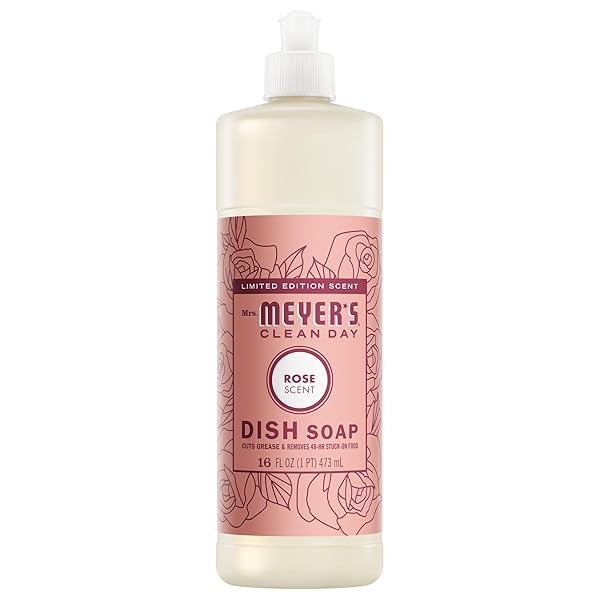 MRS. MEYER’S CLEAN DAY LIQUID DISH SOAP, ROSE,...