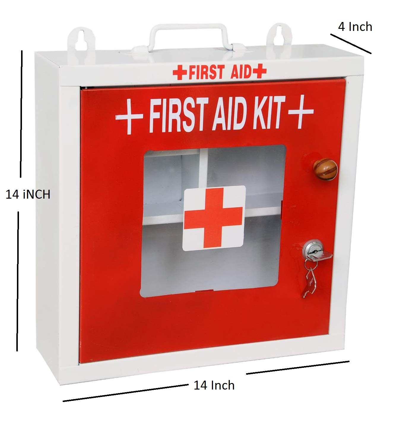 Lepose Wall Mountable Metal First Aid Box Emergency Medical Kit