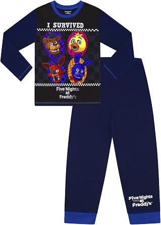 Five Nights At Freddy S Long Pyjamas 5 Nights At Freddies Pjs I Survived Fnaf Kids Boys Nanoceramicprotect Com