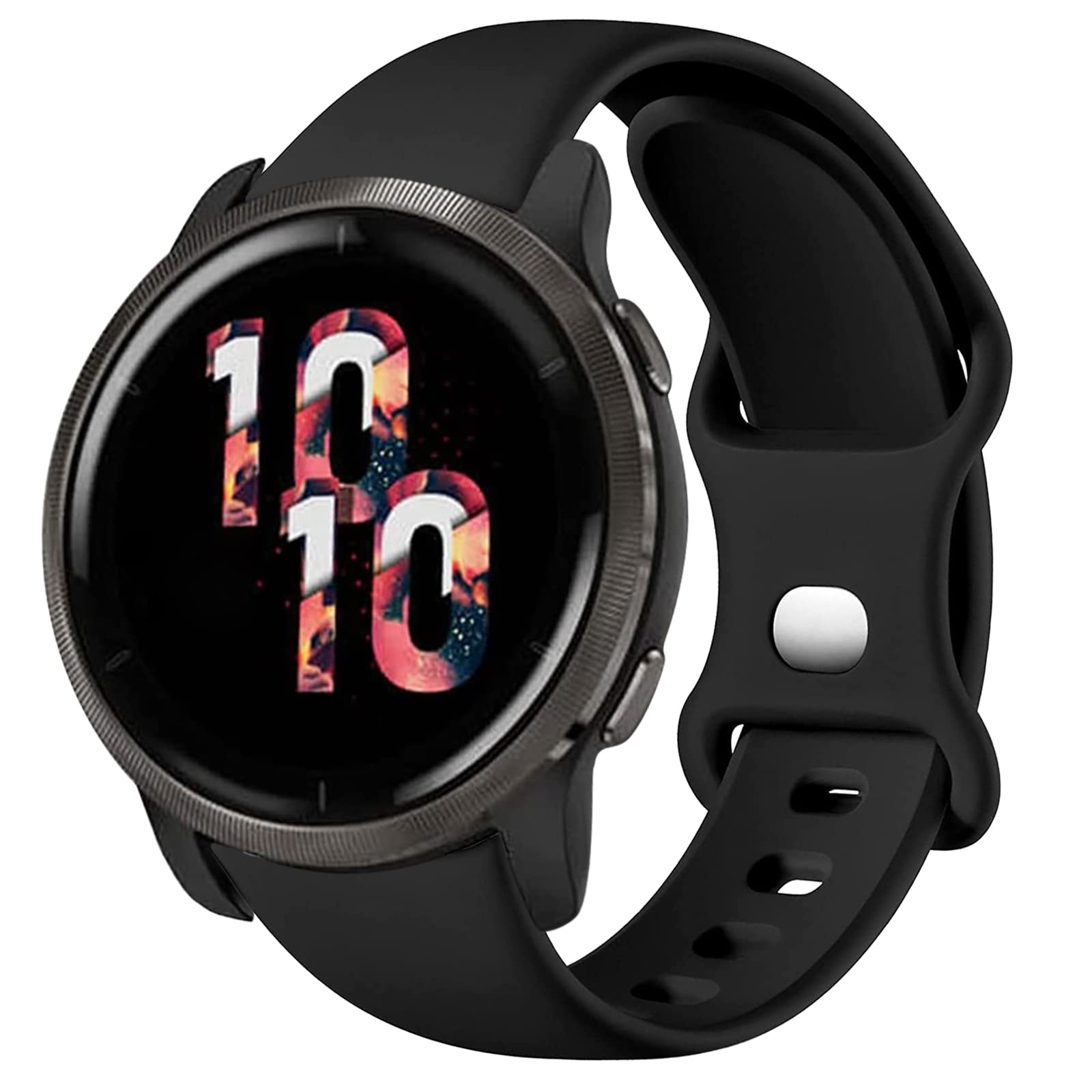 Strap for Garmin Venu 2S Silicone, 18mm Sport Watchband Replacement Strap for Venu 2S/Vivoactive 4S 40mm/Vivomove 3S/Fossil Women's Q Venture HR Gen 4/Gen 3/Withings Steel HR 36mm/Watch 1/Fit