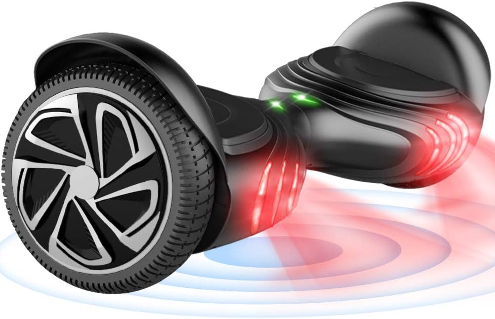 TOMOLOO Hoverboard with Bluetooth Speaker and LED Lights Self-Balancing Scooter UL2272 Certified 6.5" Wheel Electric Scooter for Kids and Adults