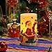 GiveU Santa Claus Flameless LED Timer Battery Operated Candle for Christmas Decoration, 6