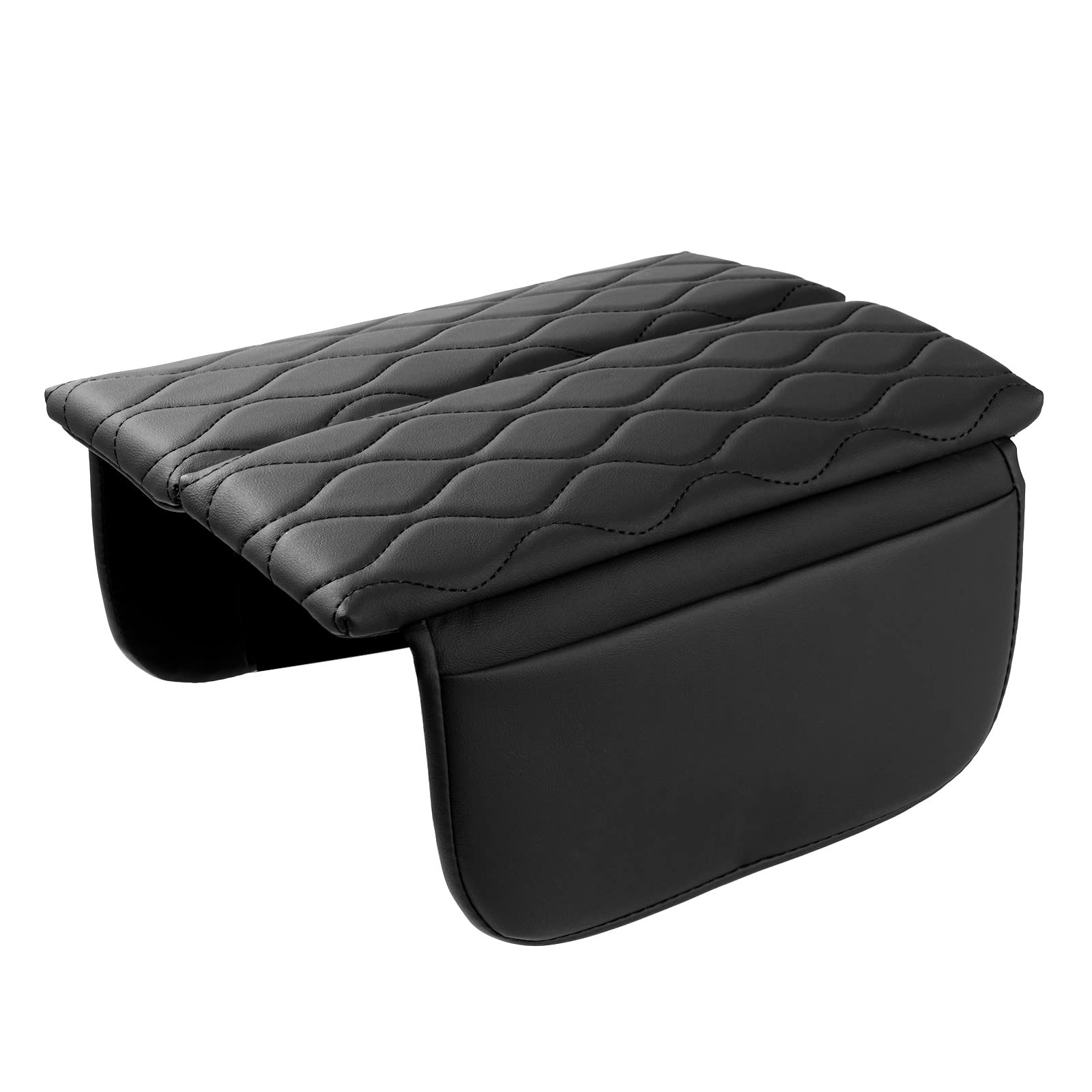 Photo 1 of Karltys Center Console Cover for 2020-2025 2026 Mercedes Benz GLE 350 450 W167 and GLS 450 X167, Anti-Scratch Leather Waterproof GLE 350 Armrest Console Cover with Storage Pockets (Black)