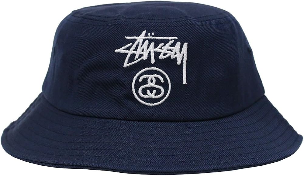 navy stussy bucket hat