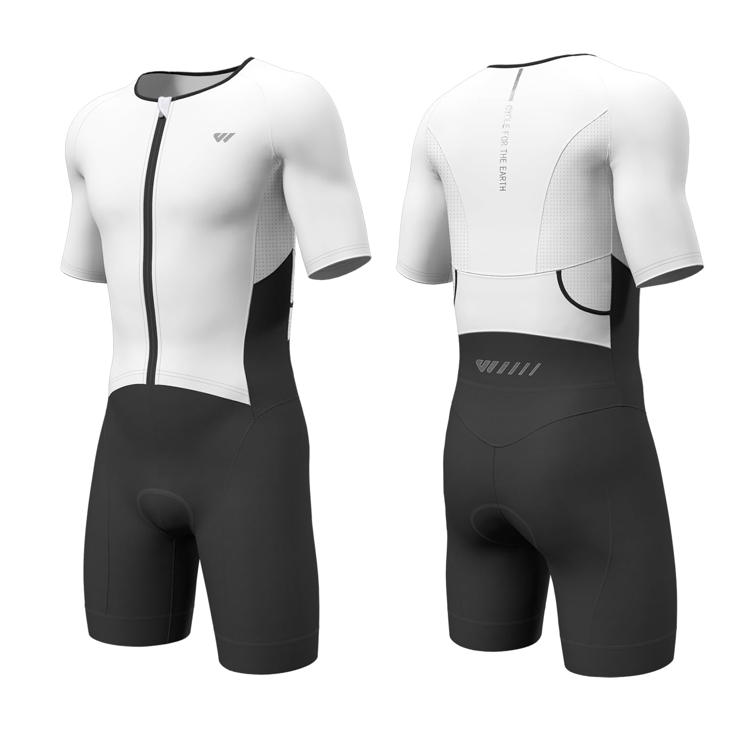 Photo 1 of Lo.gas Mens Triathlon Suits,High Elasticity Breathable Quick-qrying Trisuit Race? Skinsuits Cycling Swimskin Bike Swim Run White Medium