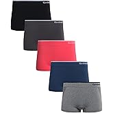 Reebok Womens Boyshorts Underwear - 5 Pack Stretch Performance Seamless Underwear for Women, 4” Inseam with Tagless Waistband