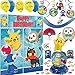 Deluxe Pokemon Birthday Party Decorations Pack With Swirl Decorations, Scene Setter Wall Decorating Kit, Table Decorations with Confetti, 6 Balloons, Hanging Honeycomb Decoration and Exclusive Pin