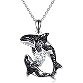 POPLYKE Mam Daughter Heart CZ Necklace Sterling Silver Ocean Jewelry for Women Gifts for Mother Daughter Mothers Day