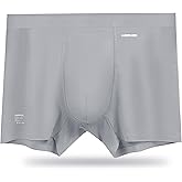 ABananaCover Premium Men's Naked Feeling Air Micro Modal Boxer Briefs - Superior To Cotton Underwear - 3X Softer Than Cotton - 3" Snug-Fit Athleisure Mens Underwear Trunks - Molybdenum Grey, Large