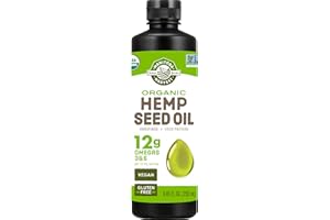 Manitoba Harvest Organic Hemp Oil, Cold Pressed, 12g of Omegas 3&6 Per Serving, Non-GMO, 8.45 Fl Oz