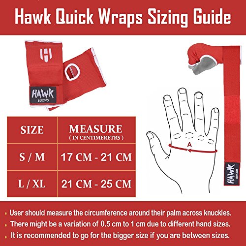 image for Hawk Boxing Hawk Padded Inner Gloves Training Gel Elastic Hand Wraps f