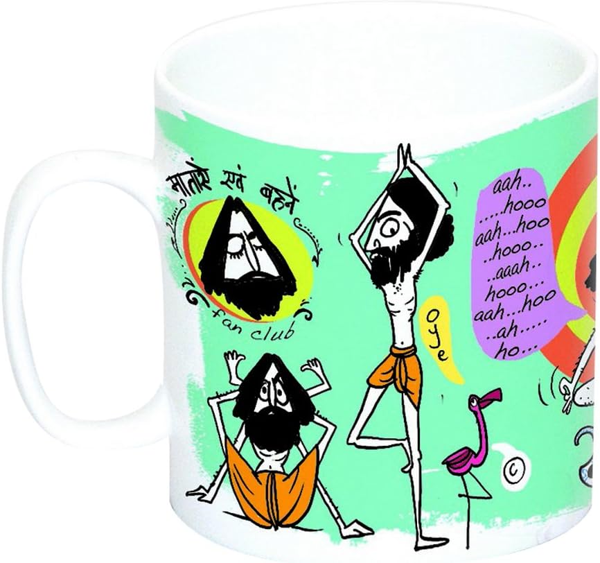 Pyaala Positions Milk Mug, 390ml/8.4cm, Multicolour