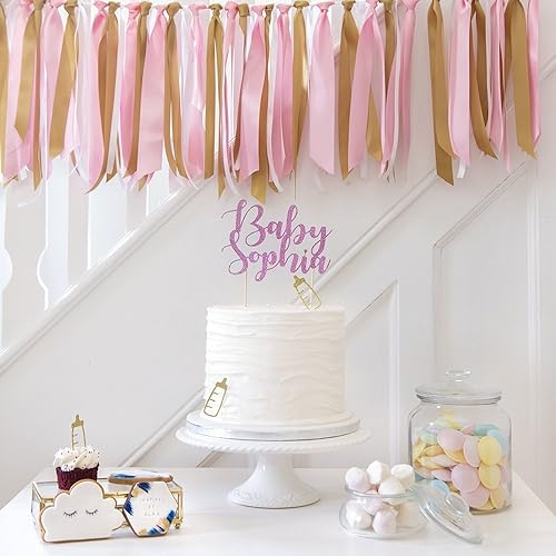 Personalised Name Baby Shower Cake Topper Party Decoration Custom Personalised Name Baby Shower Cake Topper Party Decoration Custom