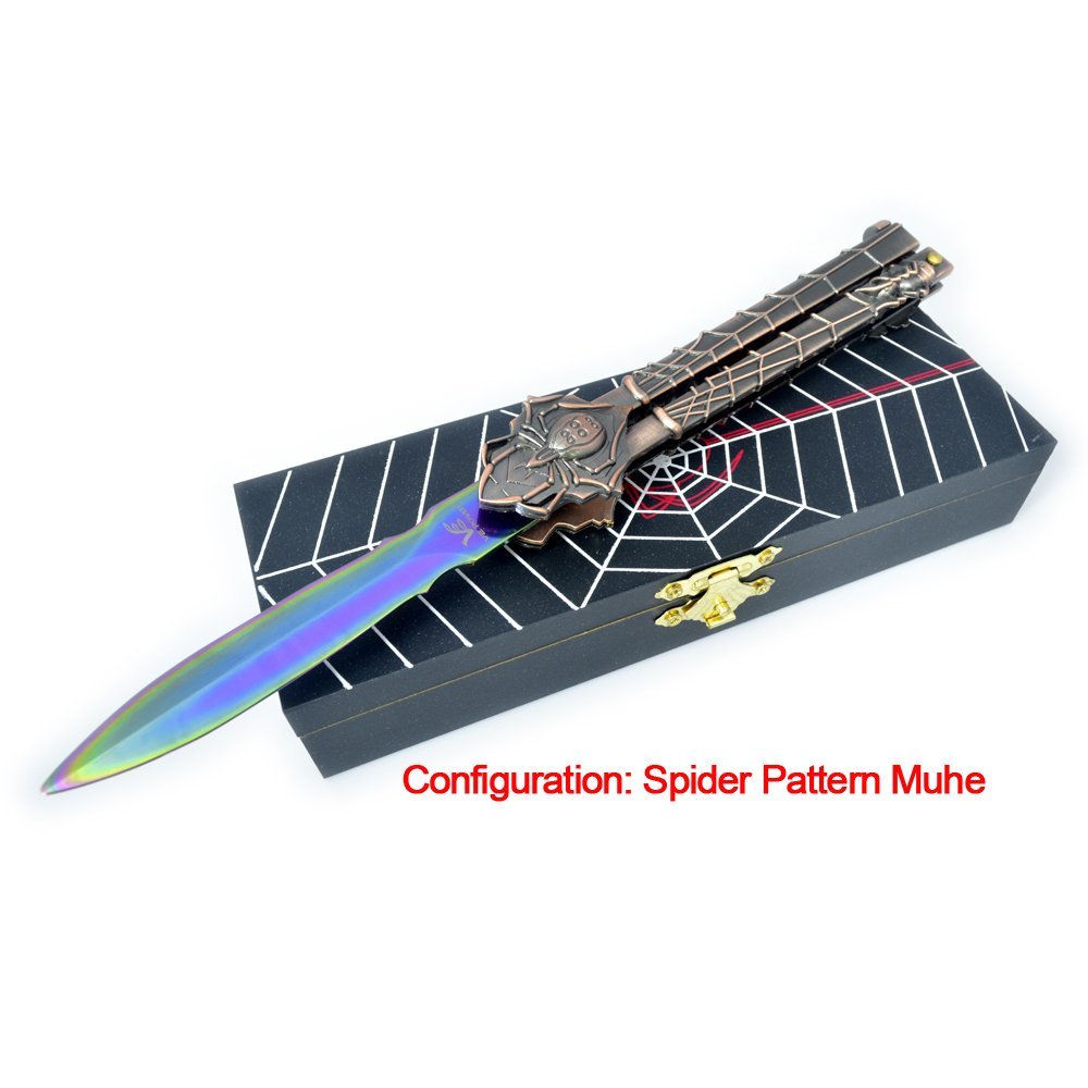 Ve Power Sports Special Edition Butterfly Multicolored Spider Knife Handle Pr.. 19 61VR3BVzt8L