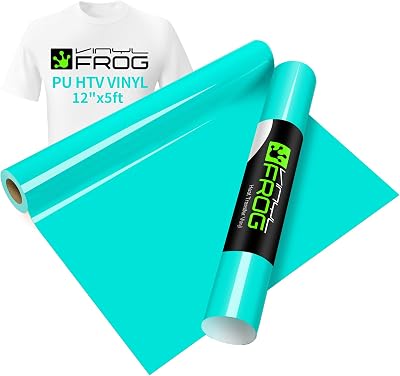 VINYL FROG Bright Teal HTV Vinyl Roll 30.5x155cm Turquoise Heat Transfer