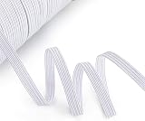 jiale 1/8 Inch White Elastic Corded Flat Cord 10m 3mm Waistband Dressmaking view 6