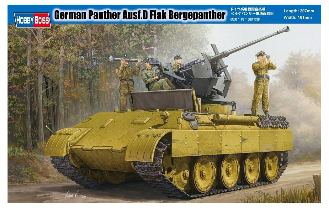 Hobbyboss 1:35 Scale German Panther Ausf D Flak Bergepanther Assembly Kit