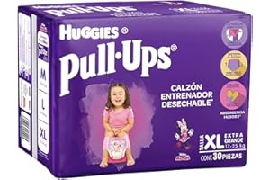 Huggies Pull-Ups Calzoncitos Entrenadores, Edición Limitada Frozen, Talla Extragrande Niña, Paquete con 30 Piezas, Ideal para niñas de 18 kg o más