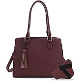 JESSIE & JAMES | Lioness Concealed Carry Satchel Bag with Tassel, Top Handle Purse with Crossbody Shoulder Strap