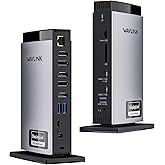 WAVLINK DisplayLink Docking Station Triple 4K Monitors with PD 100W, USB C Docking Station with 2xDP, 3xHDMI, 2xUSB3.1, 3xUSB