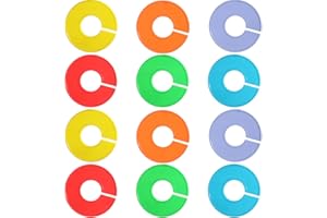ARUICHENG Closet Dividers for Hanging Clothes 12Pcs Clothing Rack Size Dividers Clothes Size Dividers Clothing Rack Dividers Size Rings for Clothing Racks for Sorting Clothing Size
