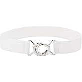 Women's 1.2" Stretchy Waist Belt - Skinny Elastic Belt for Dresses & Jeans