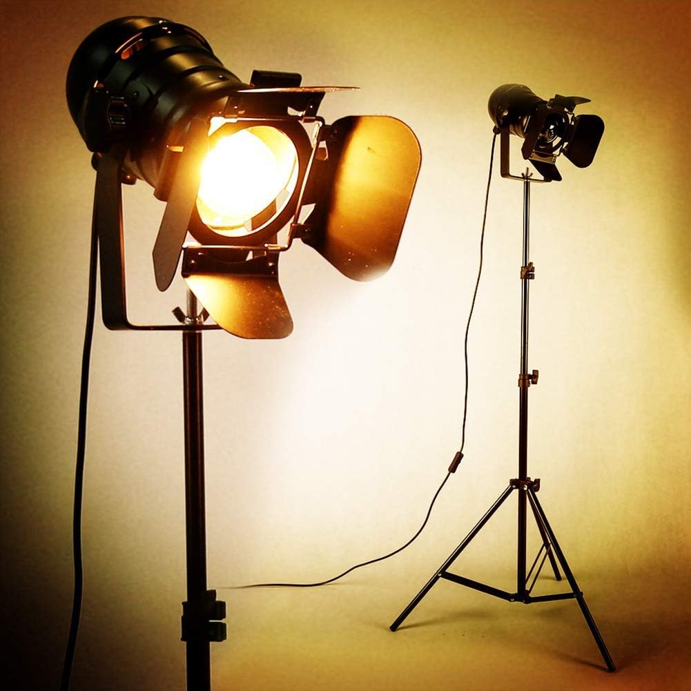 YUENSLIGHTING Industrial Black Tripod Floor Lamp Stand Lights - Image 3