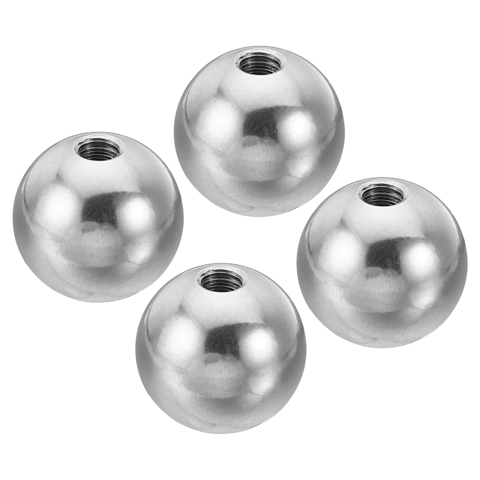 PATIKIL M6x23mm Ball Nuts Knob, 4 Pack Female Thread 304 Stainless Steel Round Blind Hole Screw Cap Cover for Lighting Machinery DIY Decoration, Silver
