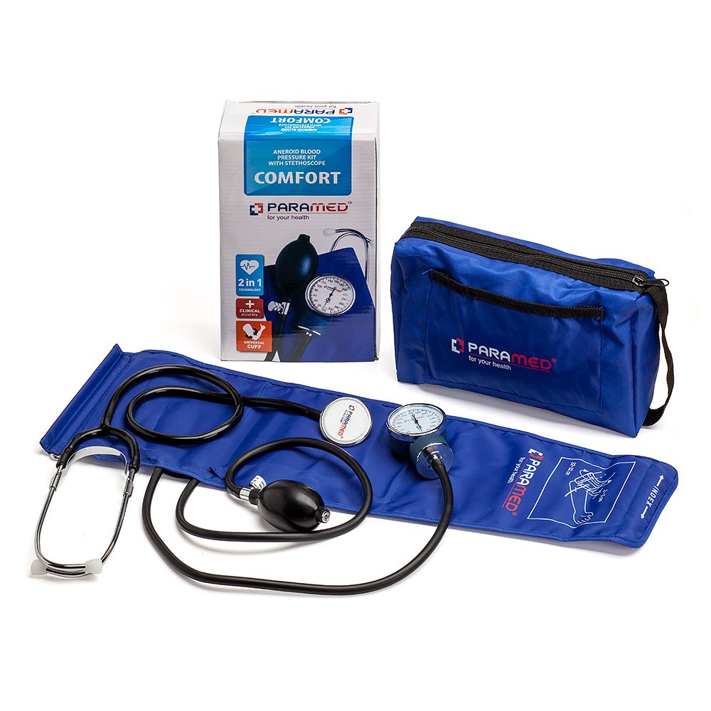 Manual Blood Pressure Cuff by Paramed Professional Aneroid Sphygmomanometer with Carrying Case