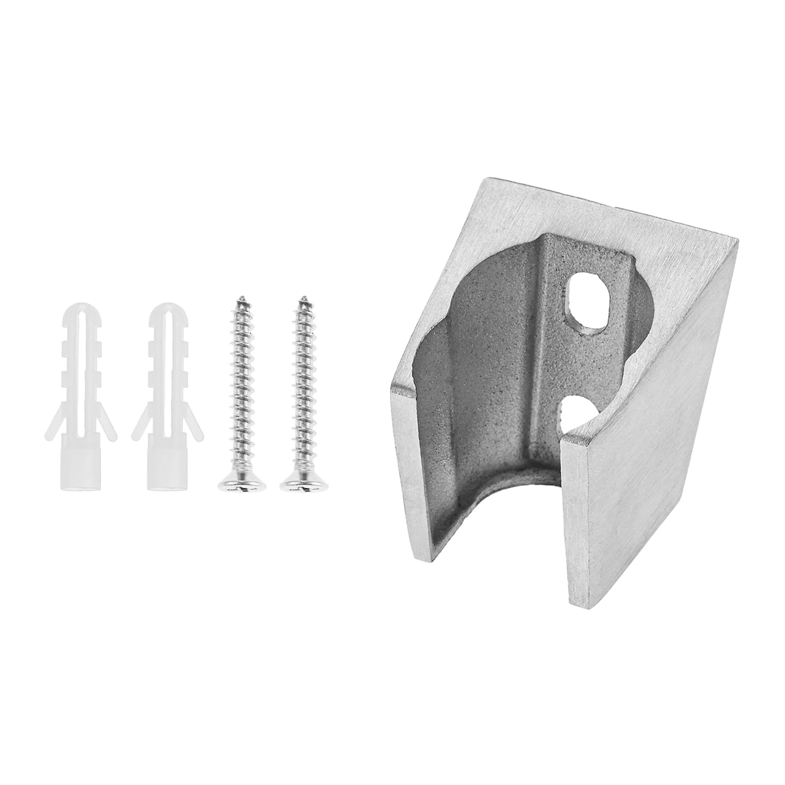 Shower Head Bracket Wall Mount | Hicello Solid Stainless Steel Bathroom Hand Held| Chrome Plated Shower Holders Wall Mounted with Screws | Two Card Slots