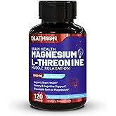 DIATMOON Magnesium L-Threonine Capsules, Threonine Magnesium Supplement, 1900mg Magnesium L-Threonine, Non GMO, Gluten Free - 120 Veg Capsules