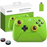 8Bitdo Ultimate 2 Wireless 2.4G Controller (Green) | For Windows PC, Apple, Steam &amp; Android, TMR Joystick, Star-Ring RGB Lights, Adjustable Trigger Locks, Charging Dock Included