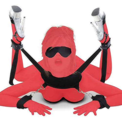 BDSM SM Restraints Kit, Wrist Thigh Leg Harness Restraint System Fetish Fur  Game Tie up Hand & Ankle Cuff Bed Sexual Restraints Sex Bondage Position  Support Sling, Fetish Sex Play Toys by