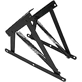 KAFENDA 1 Pair Bench seat Hinges,Bed Lift Hardware, Lift Hinge Spring Mechanism Lids for Supporting Boxes, chests, etc
