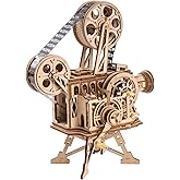 Rowood 3D Puzzle for Adults, DIY Wooden Model Kit for Adults to Build, Handheld Film Mechanical Gear Building Set, Birthday Vitascope Projector