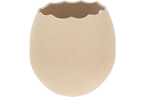 Abaodam Creative Ceramic Egg-Shaped Dessert Bowl Large Pastry Holder with Artistic Flower Vase Design