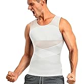 TAILONG Men's Compression Shirt for Body Shaper Slimming Vest Tight Tummy Underwear Tank Top
