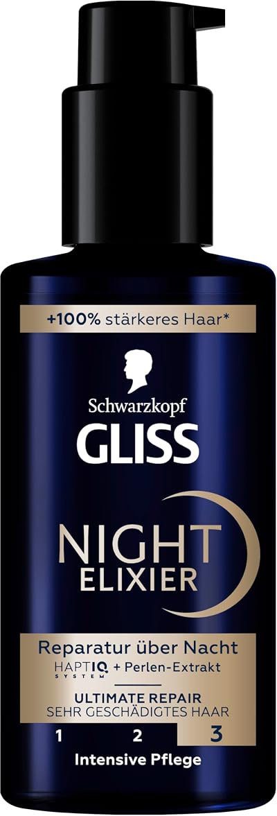 Gliss Kur Night Elixir Ultimate Repair 100ml Hair Serum Damaged Hair Overnight