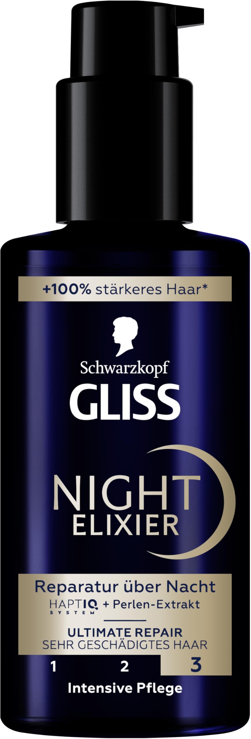 Gliss Night Elixir Ultimate Repair (100 ml), Hair Serum Regenerates Damaged Hair During Sleep, Hair Care Leaves Soft & Regenerated Hair Overnight