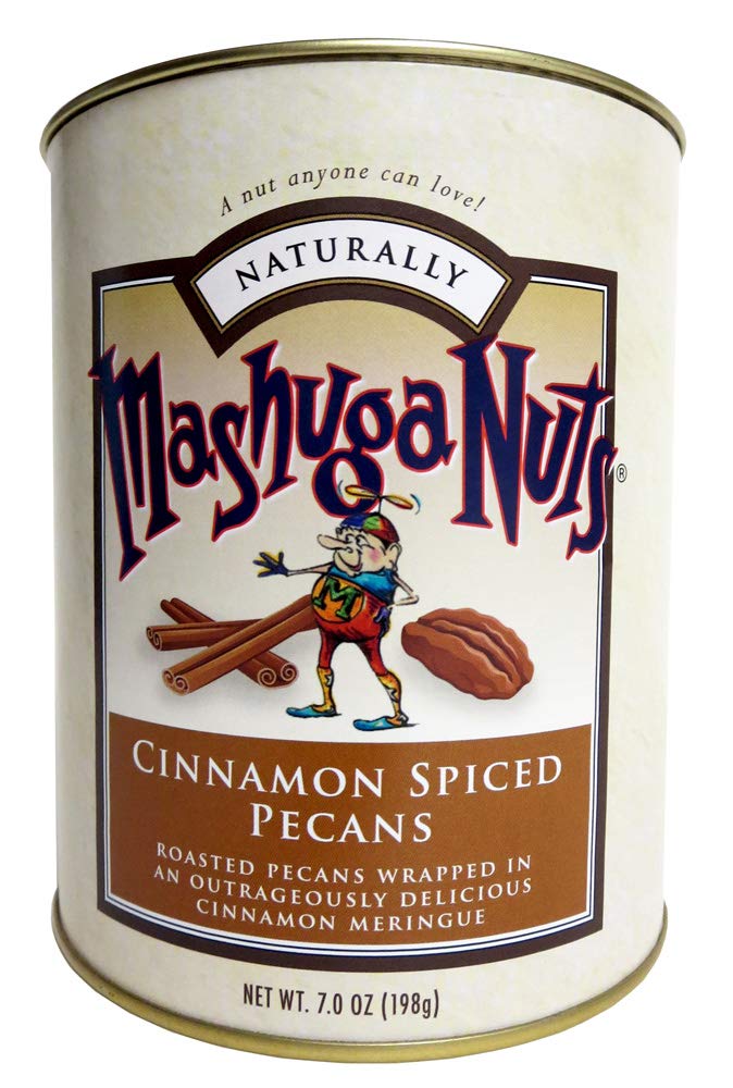 Amazon Com Mashuga Nuts Large Gift Tin Cinnamon Spiced Pecans Cooking And Baking Pecans Grocery Gourmet Food