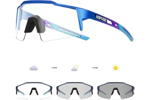 KAPVOE Photochromic Cycling Glasses MTB Clear Mountain Bike Sunglasses Transition Goggles Sports Baseball Running