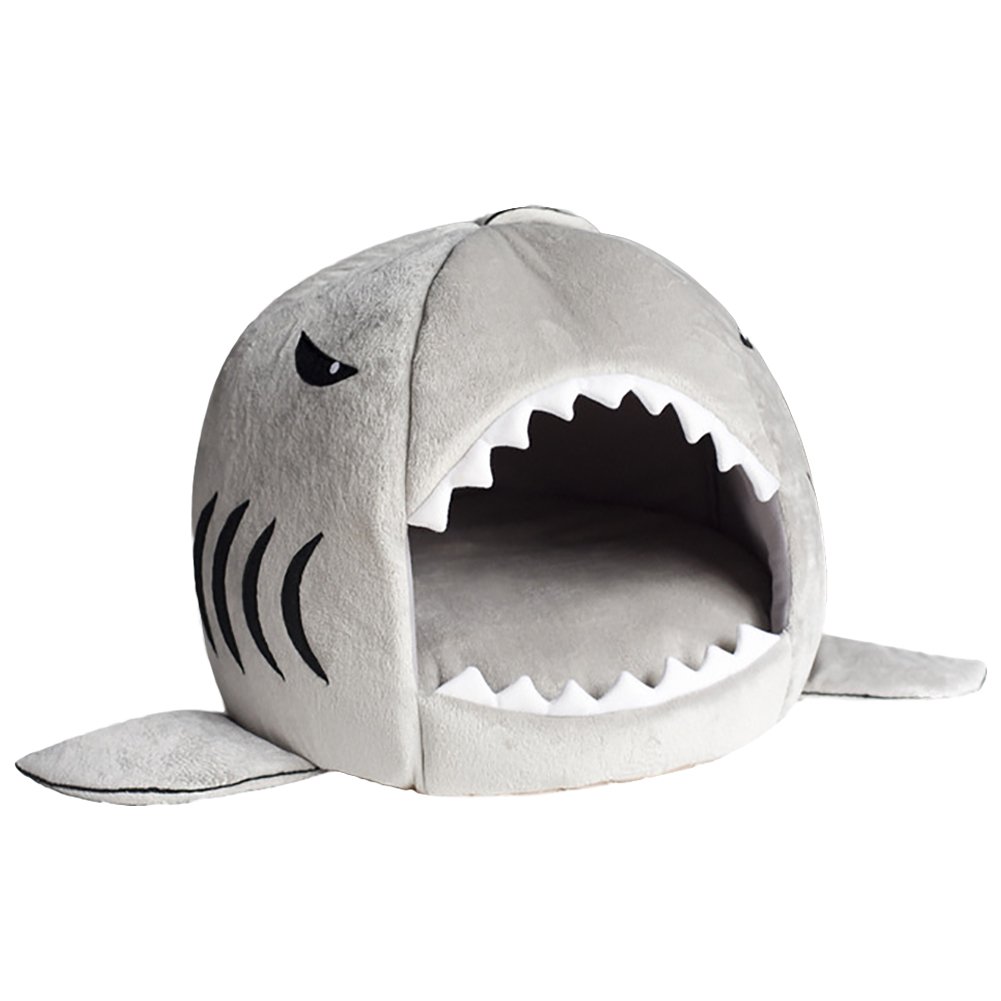 M A SUAVE CASA CASETA PARA MASCOTAS PERROS GATOS TALLA M GRIS