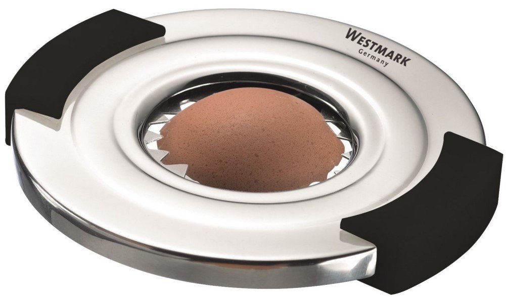 Westmark Egg Topper, Dimensions: 9.1 X 8.1 X 1.1 cm, Plastic/Stainless Steel, Silver/Black, 10892280