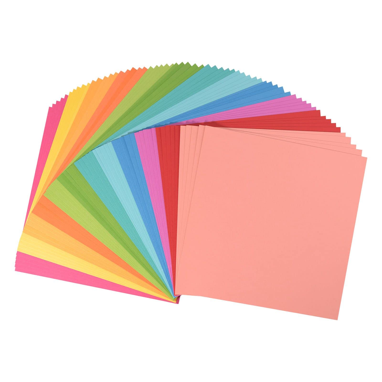 Florence Cardstock Smooth Multicoloured - Coloured Card Making Supplies 12 x 12 inch - Brights - 13 x 5 Sheets - Coloured Paper for Scrapbooking, Card Making and Other Paper Crafts - 216 GSM