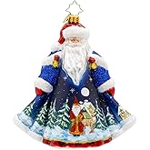 Christopher Radko Hand-Crafted European Glass Christmas Tree Decorative Ornament, Santa of The Midnight Sky