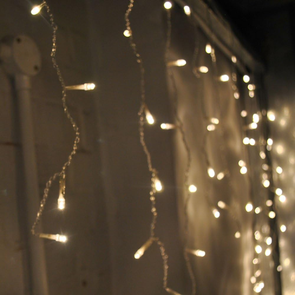 Icicle Christmas Fairy Lights Waterproof Outdoor/Indoor use. Warm White 400 LED 10M Wide 80 Drops Plus a Massive 10M Lead Cable - Image 3