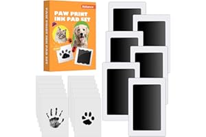 Nabance Paw Print Kit, Dog Paw Print Kit, 6 Inkless Print Pads, 12 Imprint Cards, Nose Print Stamp Pad for Dogs, Pet Paw Print Impression Kit for Dog & Cats, Pawprint Stamp Pad for Small Medium Pet