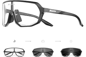 SCVCN Photochromic Cycling Glasses Men Women Clear Sports Sunglasses UV400 Protection for Cycling Running mtb DZ-S63