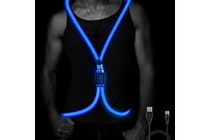 esonstyle LED Reflective Vest Rechargeable Running Light for Runners High Visibility Safety Vest for Running,Cycling or Walking